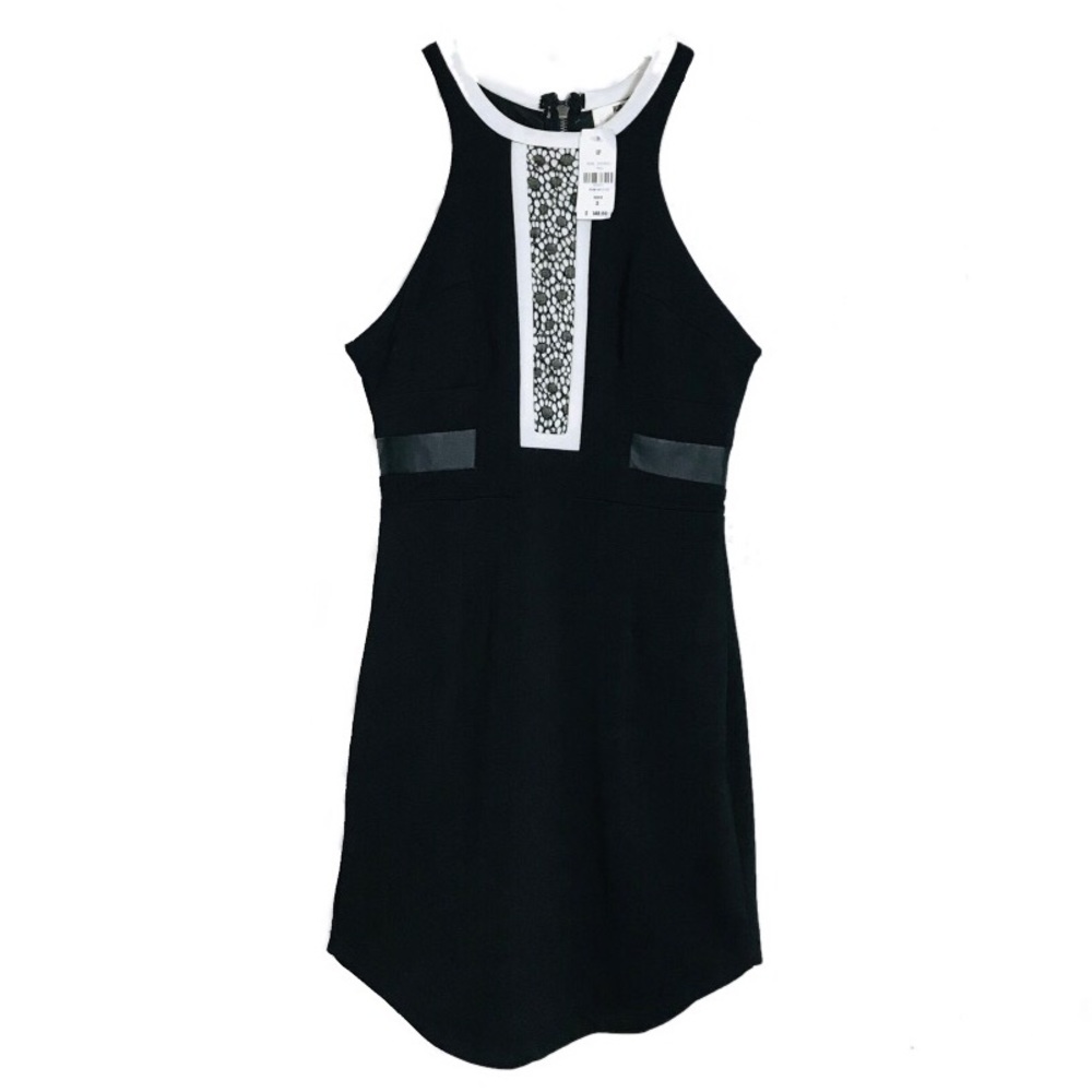 LF RUMOR Boutique Black White Lace Mini Dress